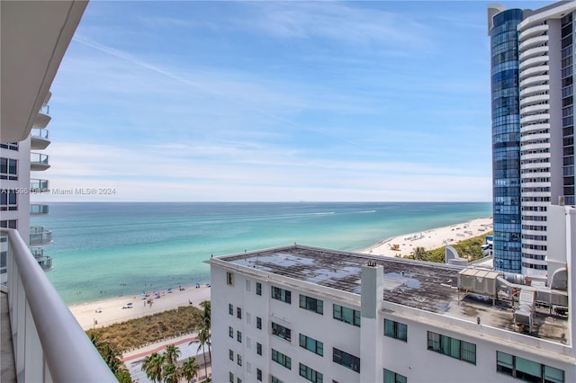 property view of water with a view of the beach