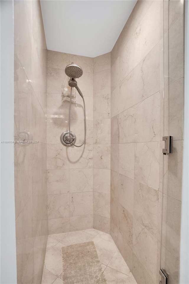 bathroom featuring walk in shower