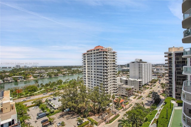 view of city featuring a water view