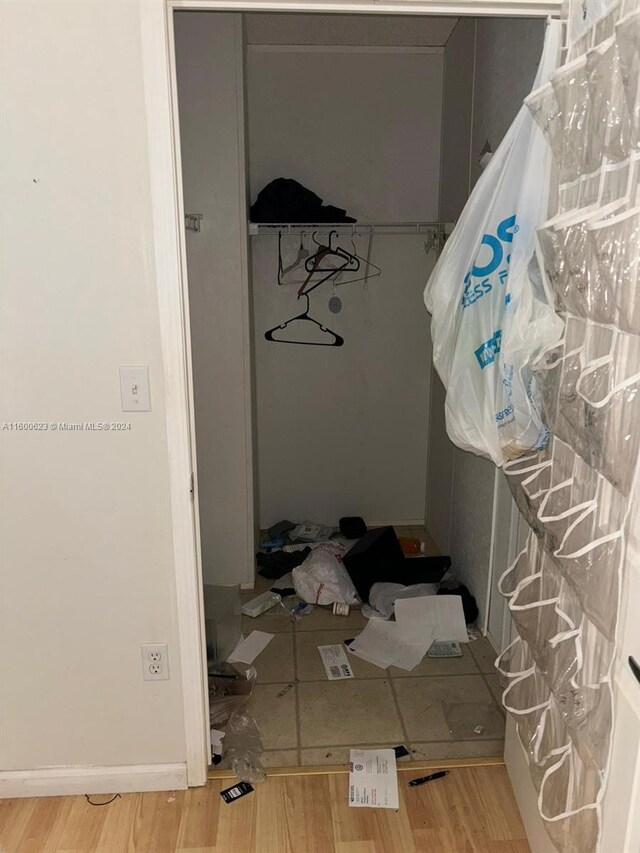 spacious closet with wood-type flooring