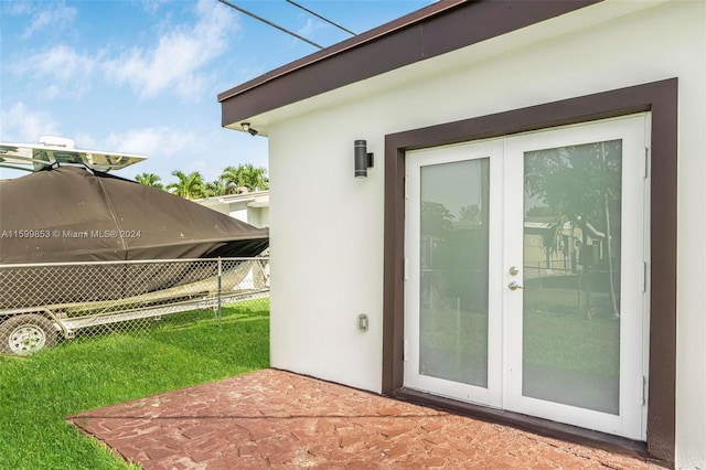 exterior space featuring a patio area and french doors