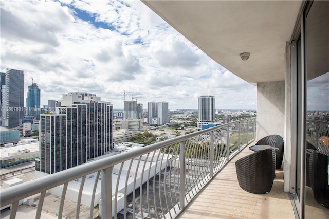 balcony with a city view