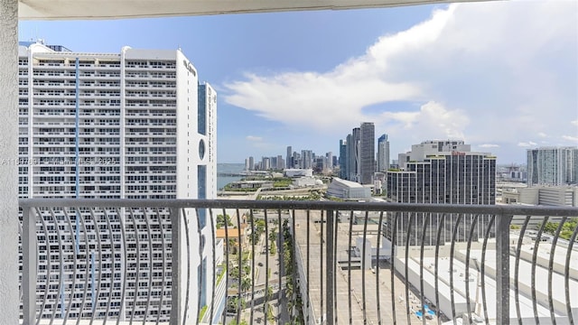 balcony featuring a view of city