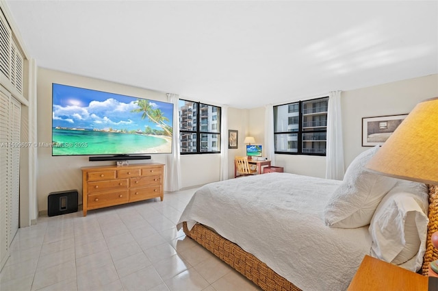 view of tiled bedroom