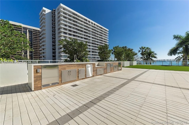 deck featuring area for grilling