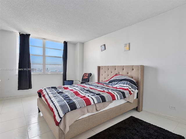 bedroom with a textured ceiling