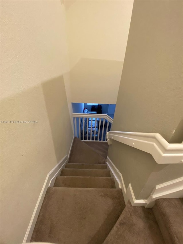 stairway with carpet