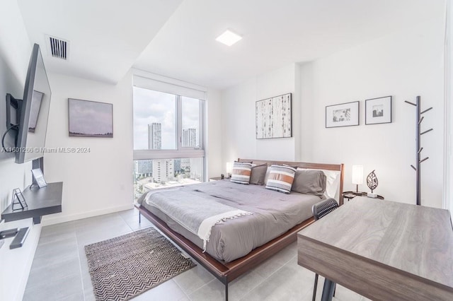 view of tiled bedroom