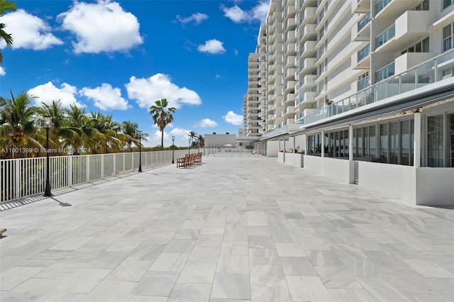 view of patio / terrace with a balcony