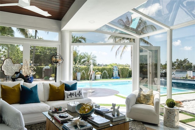 view of sunroom / solarium