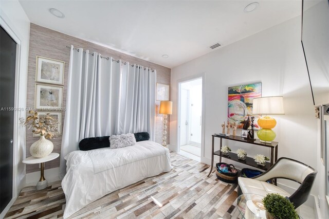 bedroom featuring hardwood / wood-style flooring