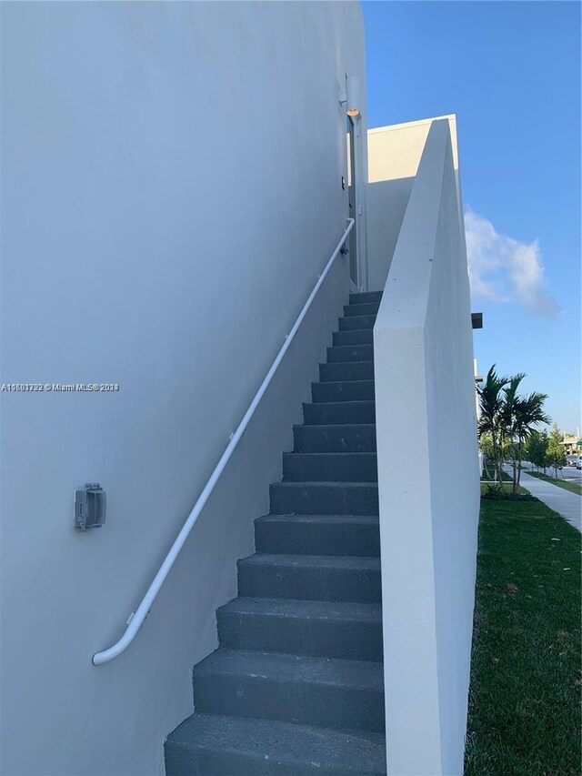 view of stairway