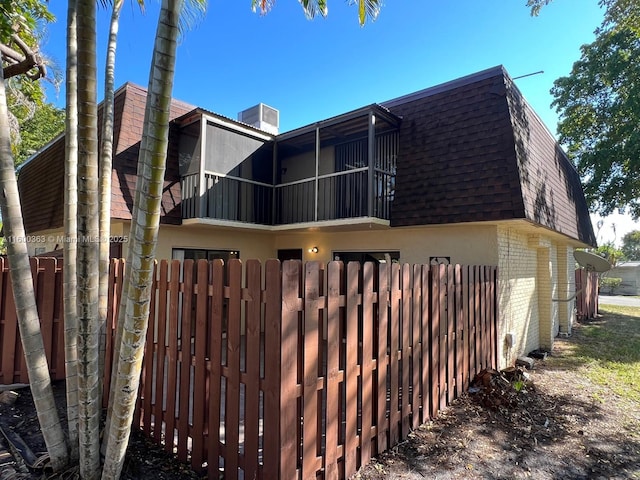 exterior space with a balcony