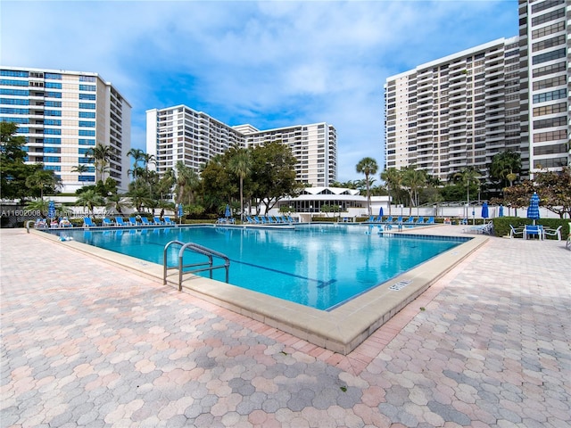 view of pool with a patio area