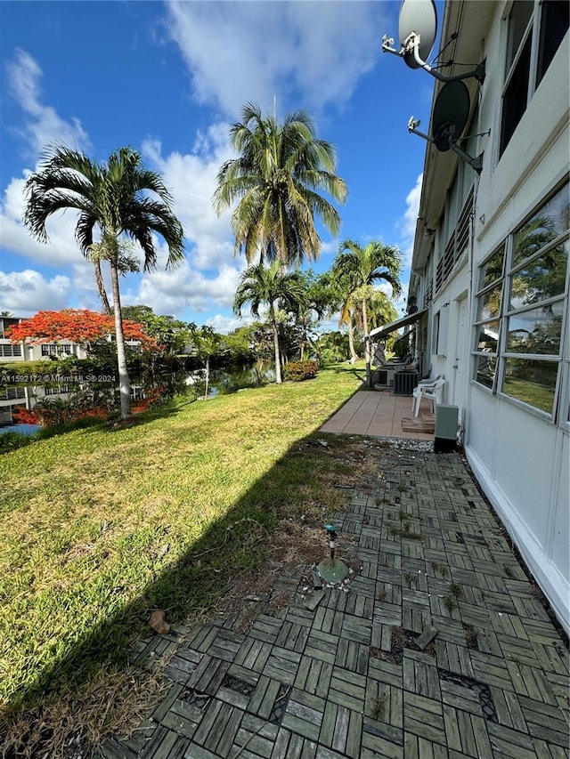 view of yard featuring a patio area