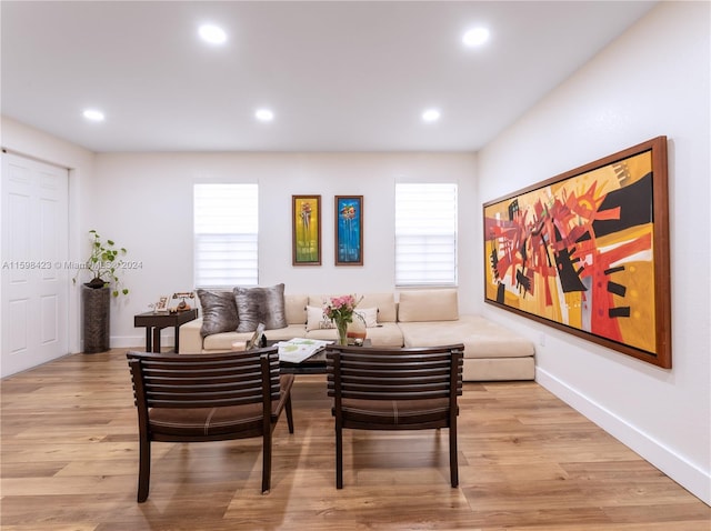 interior space featuring light hardwood / wood-style flooring