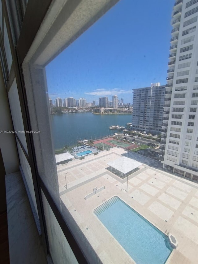 2780 NE 183rd St Unit 1402, Aventura, FL 33160 - exterior space with a water view