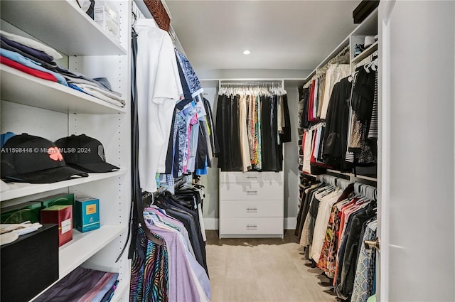 view of walk in closet