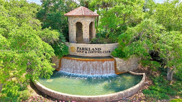 view of community sign