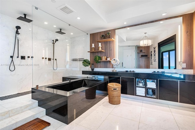 kitchen featuring decorative light fixtures