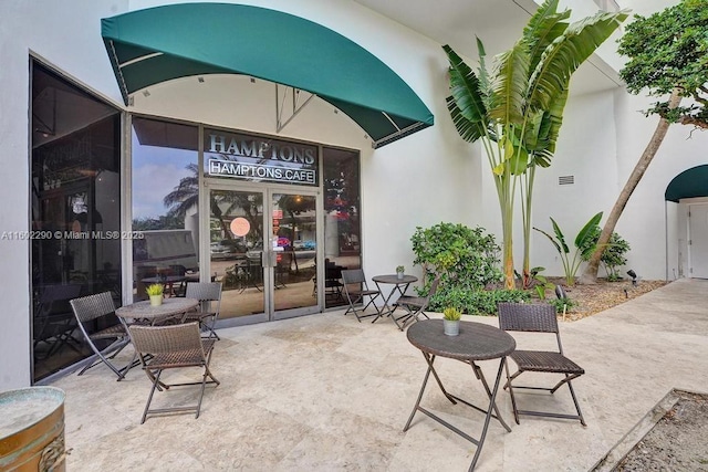 view of patio with french doors