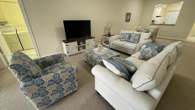 dining area with carpet