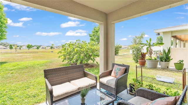 view of patio featuring outdoor lounge area