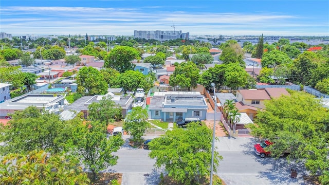 aerial view with a residential view