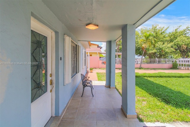 view of patio / terrace with fence