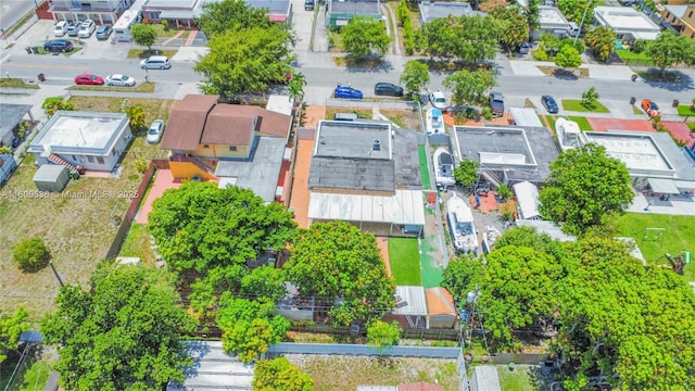 aerial view with a residential view