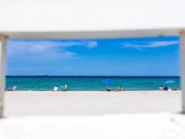 water view with a view of the beach