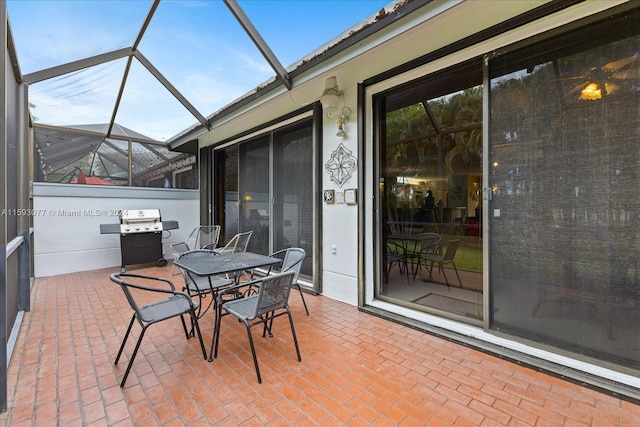 view of sunroom