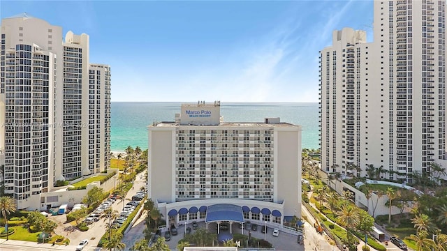 19201 Collins Ave Unit 447, Sunny Isles Beach, FL 33160 - view of property featuring a water view and a view of city