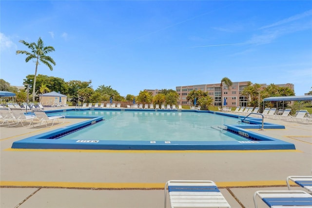 view of pool with a patio