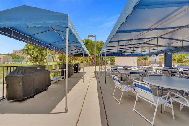 view of patio with grilling area