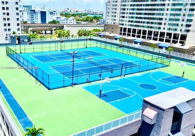 view of sport court featuring basketball court