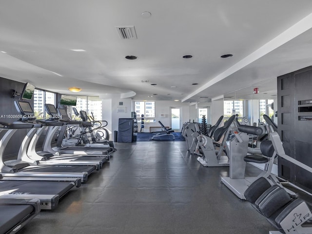 view of exercise room