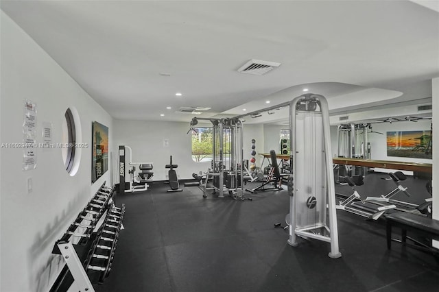 view of workout area