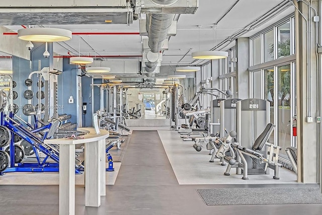 view of workout area