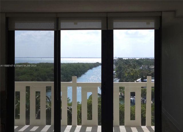 1121 Crandon Blvd Unit D604, Key Biscayne, FL 33149 - interior space with a water view