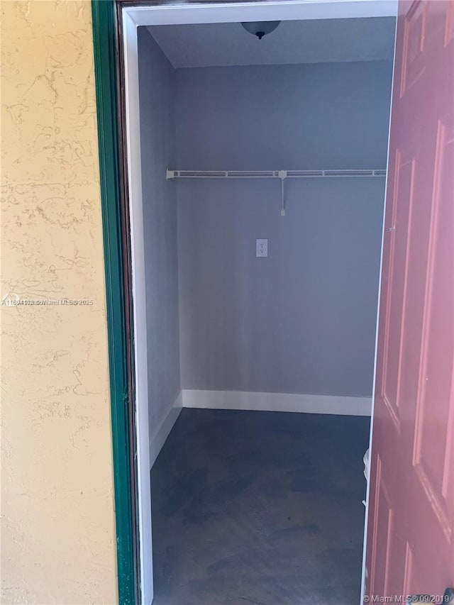 view of walk in closet