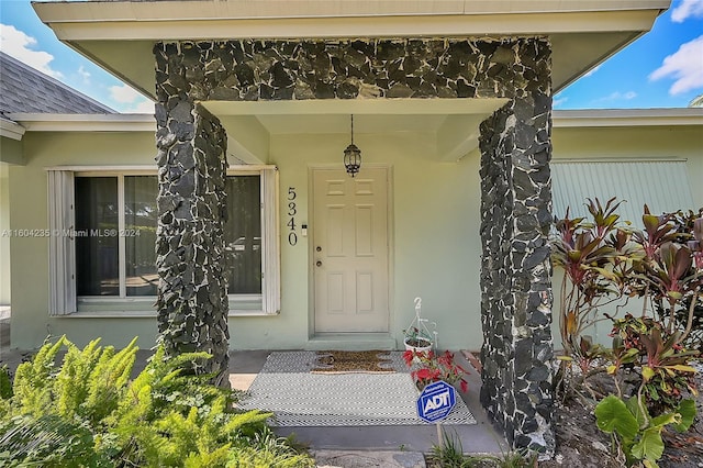 view of doorway to property