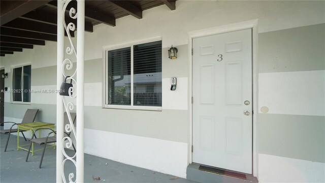 view of doorway to property