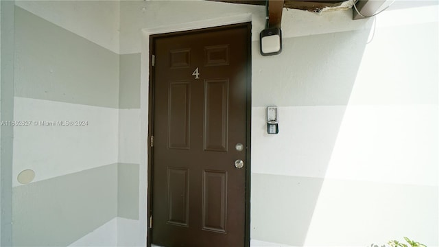 view of doorway to property