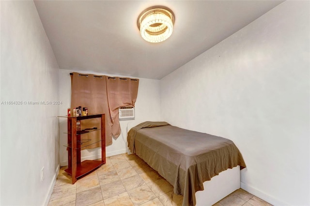 bedroom with vaulted ceiling