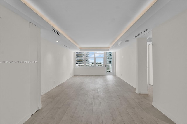 empty room featuring light hardwood / wood-style flooring