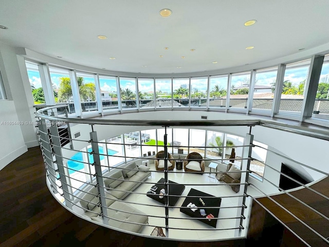3344 NE 167th St, North Miami Beach, FL 33160 - staircase featuring wood finished floors and recessed lighting