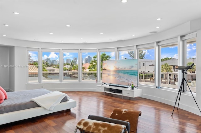 3344 NE 167th St, North Miami Beach, FL 33160 - bedroom with wood finished floors, recessed lighting, and baseboards