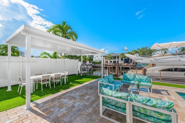 3344 NE 167th St, North Miami Beach, FL 33160 - view of patio / terrace featuring outdoor lounge area