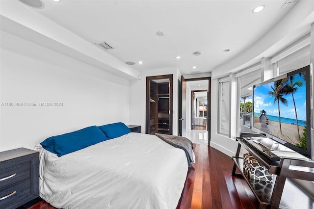 3344 NE 167th St, North Miami Beach, FL 33160 - bedroom with recessed lighting, dark wood-style flooring, and baseboards